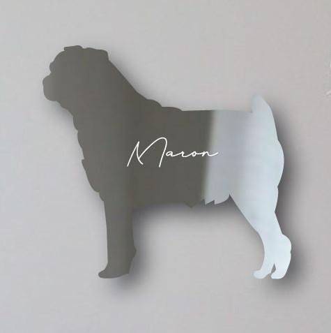 プチブラバンソン_オリジナルペットシルエットシェイプミラー鏡_犬グッズ_名入れ_PET-TEP_ENT_111_2271枚目の画像