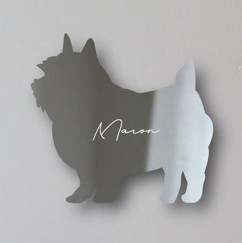 ノーリッチテリア_オリジナルペットシルエットシェイプミラー鏡_犬グッズ_名入れ_PET-TEP_ENT_095_2191枚目の画像