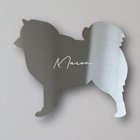 日本スピッツ_オリジナルペットシルエットシェイプミラー鏡_犬グッズ_名入れ_PET-TEP_ENT_091_1441枚目の画像