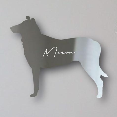 スムースコリー_オリジナルペットシルエットシェイプミラー鏡_犬グッズ_名入れ_PET-TEP_ENT_064_2001枚目の画像