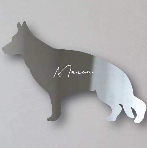 ジャーマンシェパード_ペットシルエットシェイプミラー鏡_犬グッズ_名入れ_PET-TEP_ENT_054_1301枚目の画像