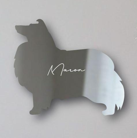 シェットランドシープドッグ_ペットシルエットシェイプミラー鏡_犬グッズ_名入れ_PET-TEP_ENT_045_1281枚目の画像