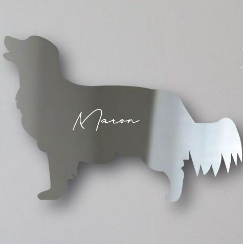 コーイケルホンディエ_ペットシルエットシェイプミラー鏡_犬グッズ_名入れ_PET-TEP_ENT_036_1891枚目の画像