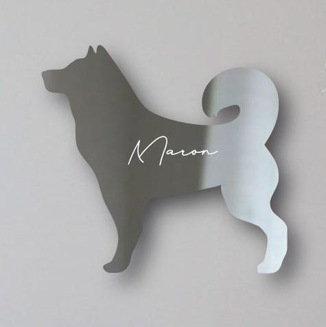 甲斐犬_オリジナルペットシルエットシェイプミラー鏡_犬グッズ_名入れ_PET-TEP_ENT_025_1221枚目の画像