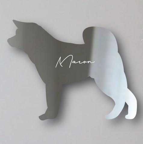 秋田犬_オリジナルペットシルエットシェイプミラー鏡_犬グッズ_名入れ_PET-TEP_ENT_005_1131枚目の画像