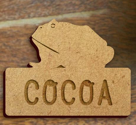 ベルツノガエル_オリジナルペットシルエット木札/木製名札_両生類グッズ_名入れ_PET-TEP_ENT_313_7081枚目の画像