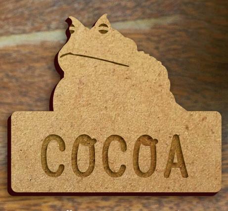 アマゾンツノガエル_ペットシルエット木札/木製名札_両生類グッズ_名入れ_PET-TEP_ENT_308_7031枚目の画像