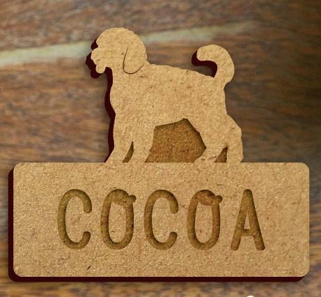 ミニチュアプードル_オリジナルペットシルエット木札/木製名札_犬グッズ_名入れ_PET-TEP_ENT_151_2601枚目の画像