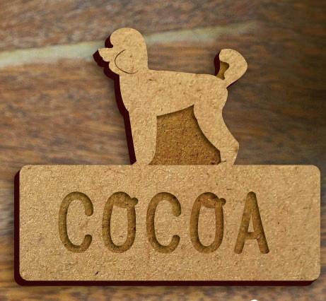 ミディアムプードル_オリジナルペットシルエット木札/木製名札_犬グッズ_名入れ_PET-TEP_ENT_143_2611枚目の画像