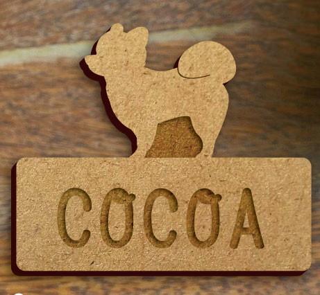 ポメラニアン柴犬カット_ペットシルエット木札/木製名札_犬グッズ_名入れ_PET-TEP_ENT_134_2591枚目の画像