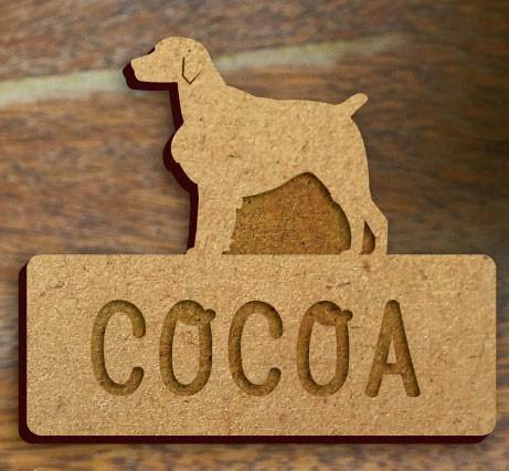 ブリタニースパニエル_ペットシルエット木札/木製名札_犬グッズ_名入れ_PET-TEP_ENT_114_2301枚目の画像