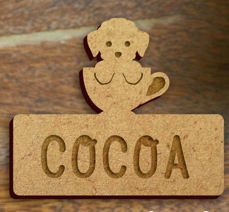 ティーカッププードル_ペットシルエット木札/木製名札_犬グッズ_名入れ_PET-TEP_ENT_082_2621枚目の画像