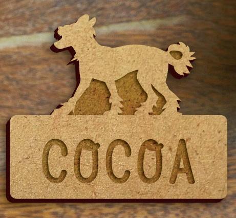 チャイニーズクレステッドドッグ_ペット木札/木製名札_犬グッズ_名入れ_PET-TEP_ENT_076_2101枚目の画像