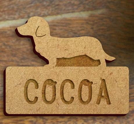 カニンヘンダックスフンド_ペットシルエット木札/木製名札_犬グッズ_名入れ_PET-TEP_ENT_026_2631枚目の画像