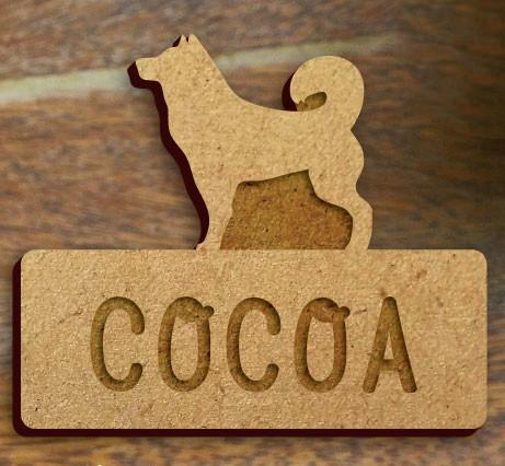 甲斐犬_オリジナルペットシルエット木札/木製名札_犬グッズ_名入れ_PET-TEP_ENT_025_1221枚目の画像