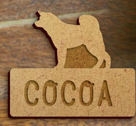 秋田犬_オリジナルペットシルエット木札/木製名札_犬グッズ_名入れ_PET-TEP_ENT_005_1131枚目の画像