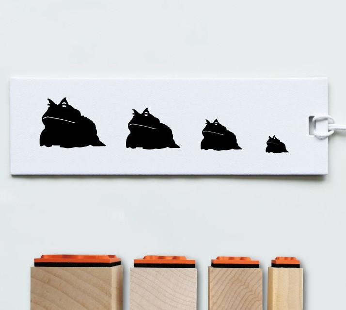 アマゾンツノガエル_ペットシルエットスタンプセット_両生類グッズ_名入れ_PET-TEP_ENT_308_7031枚目の画像