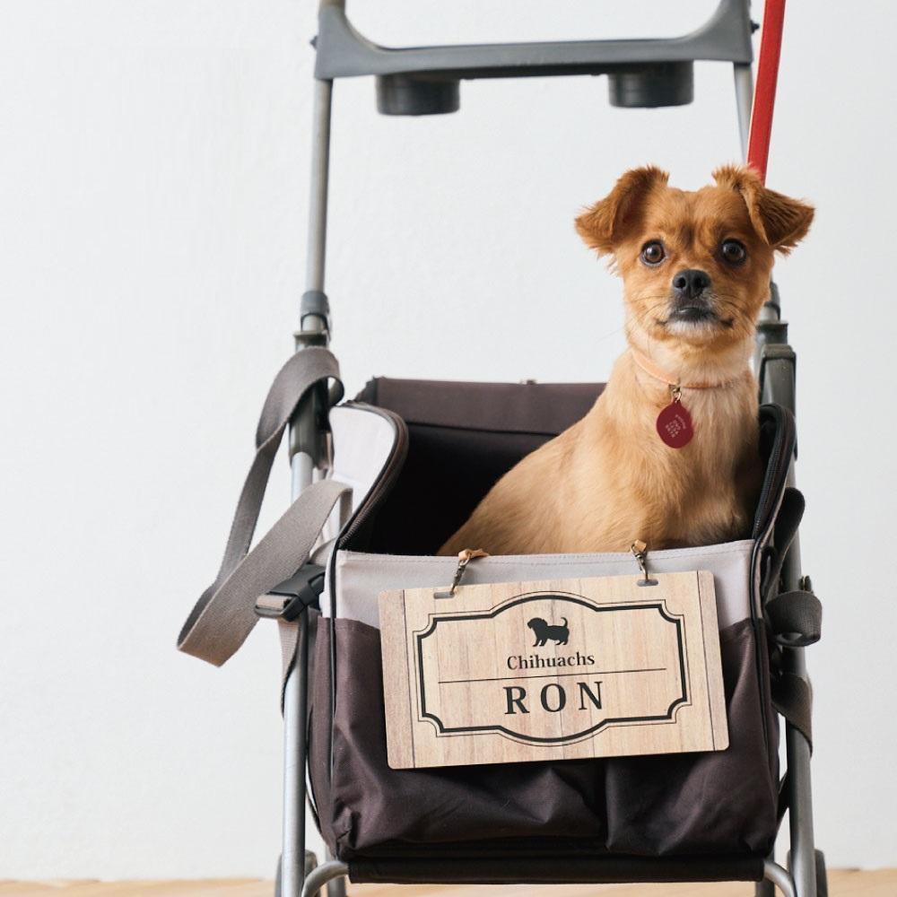 プチブラバンソン_オリジナルペットシルエットカートプレート_犬グッズ_名入れ_PET-TEP_ENT_111_2271枚目の画像